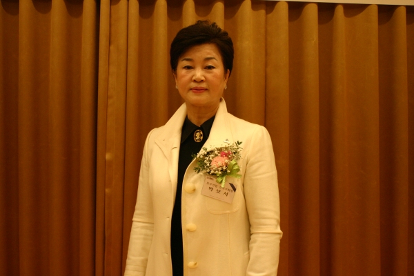 CBMC부산북부연합회 신임회장에 선출된 박보서 권사